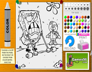 spongebob square pants coloring pages free game on